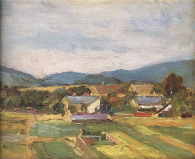 Egon Schiele Landscape in Lower Austria (mk12) Sweden oil painting art